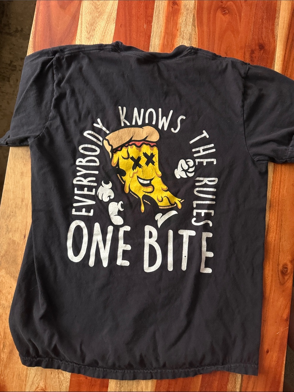 One Bite Graphic Crewneck T-Shirt - Black Dave Portnoy